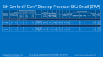 Intel Skylake 處理器 全型號正式公布！