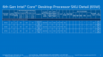 Intel Skylake 處理器 全型號正式公布！