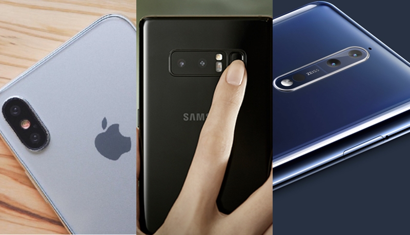 双镜头谁最强悍？iPhone 8、三星Note 8、Nokia 8 相机规格比一 比