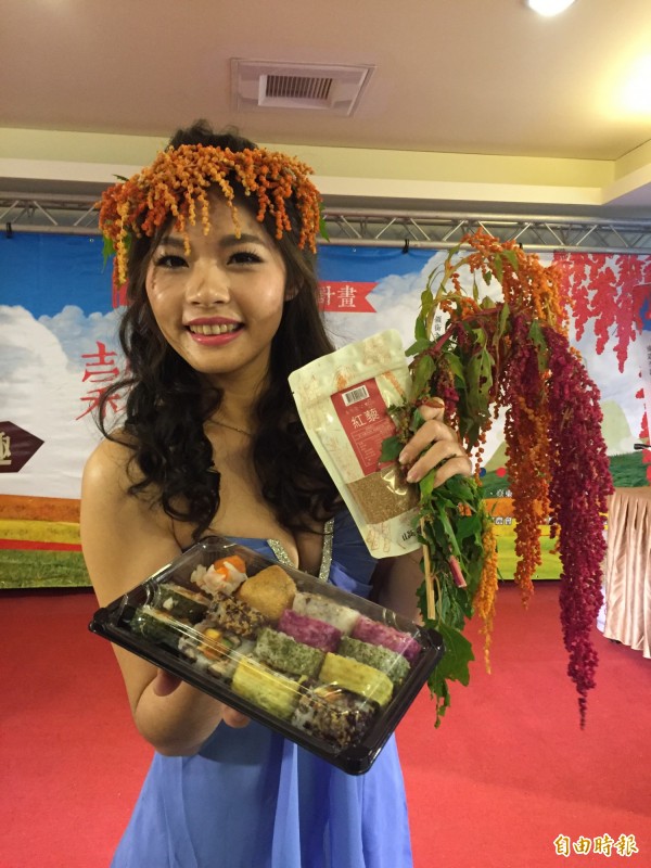 紅藜色彩多變,營養價值高。(記者張存薇攝)
