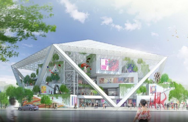 台南當代美術館模型圖。(文化局提供)