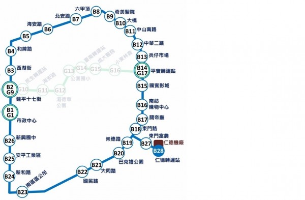 藍線（中華環線）規劃設28站。（記者洪瑞琴翻攝）