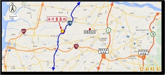 雲林縣府擬開發「雲林縣產業園區」，地點在褒忠鄉馬光農場東側。（記者詹士弘攝）