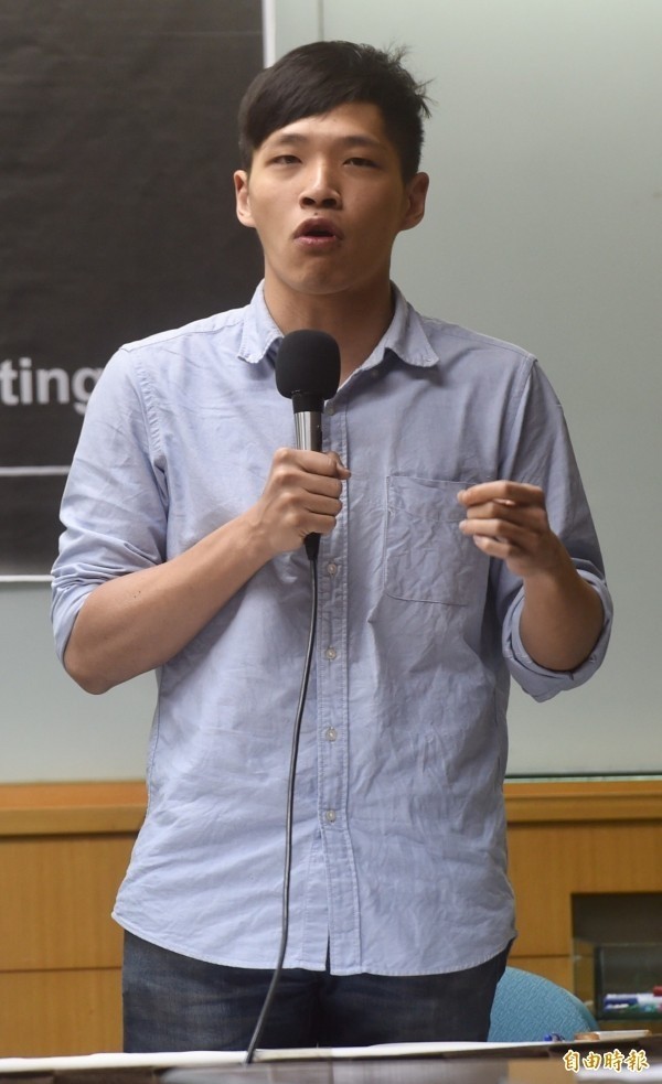 太陽花學運領袖陳為廷，將在21日到時代力量立法院黨團報到。（資料照，記者簡榮豐攝）