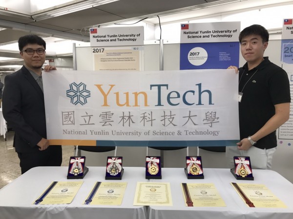 日本東京創新天才發明展,雲科大大滿貫,勇奪3金2銀及最佳學校獎。(雲科大提供)