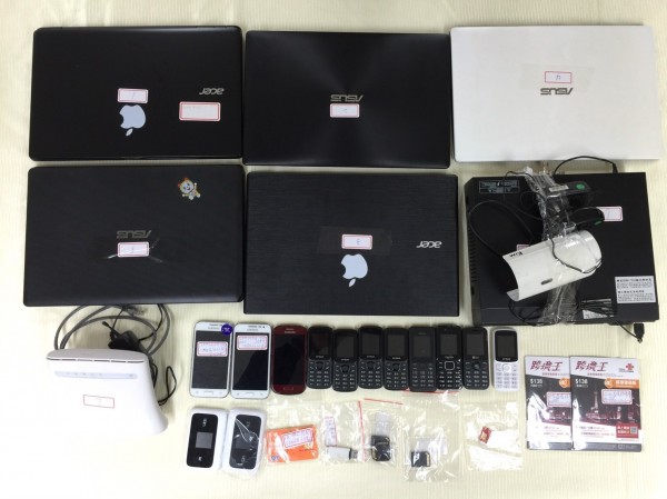 警方查扣犯罪集團作案用各項贓證物。(記者劉慶侯翻攝)
