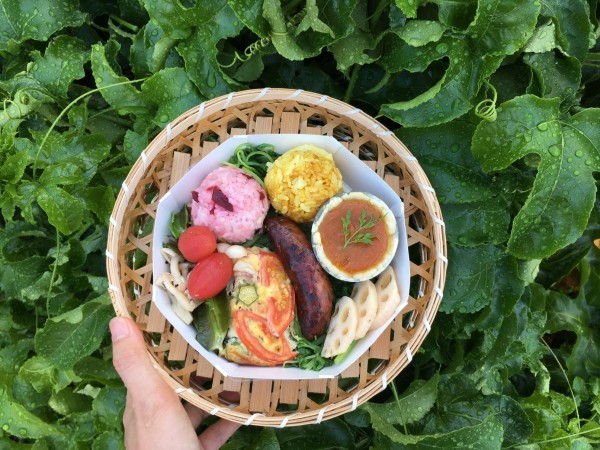 「金瓜三號」的手作便當,以在地小農種植蔬菜及手工板豆腐為食材。(觀光旅遊局提供)