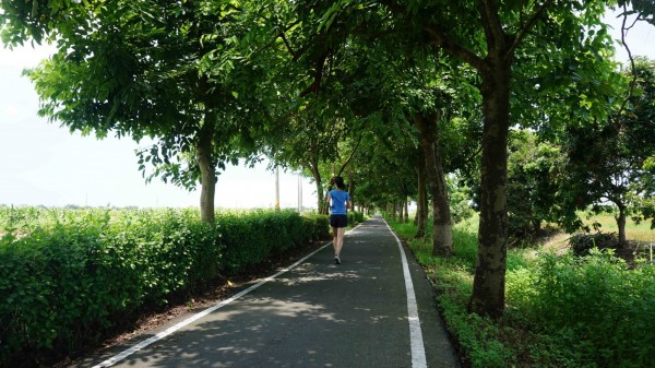朴子溪自行車道路跑相當舒適。(博聯行銷有限公司提供)