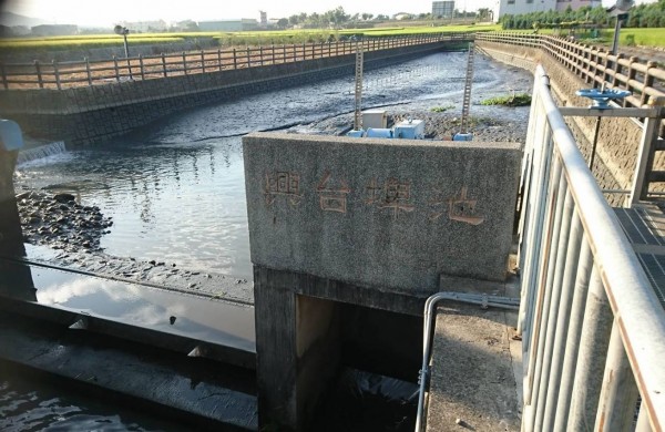 台中一名余姓老翁今天清晨落水，消防人員在霧峰興台埤池內發現他，現場已無呼吸心跳，送醫急救仍不治。（記者陳建志翻攝）