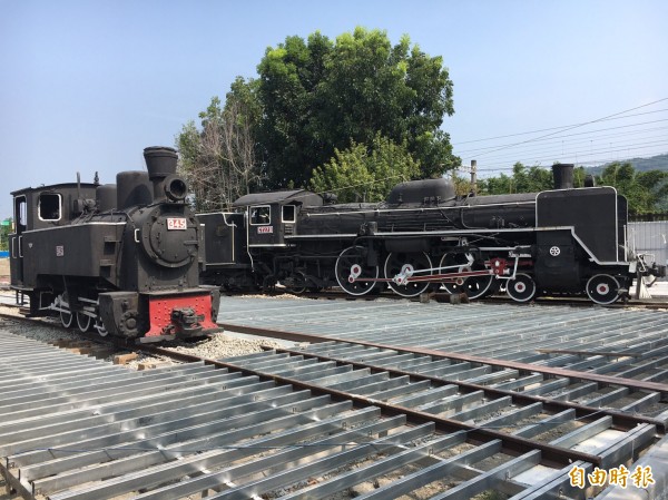 整建中的二水「老火車頭公園」。（記者顏宏駿攝）