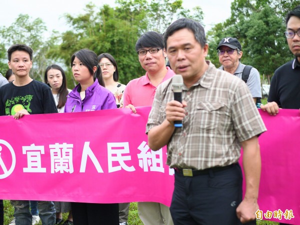 時代力量林正芳共同發起組成「宜蘭人民組合」。（記者簡惠茹攝）