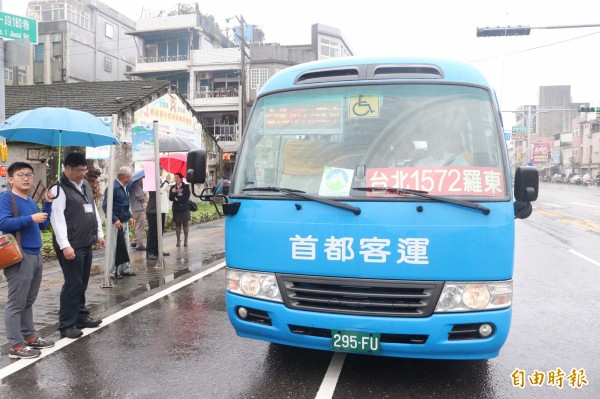 宜蘭縣礁溪鄉四城國道客運上車站正式啟用。（記者林敬倫攝）