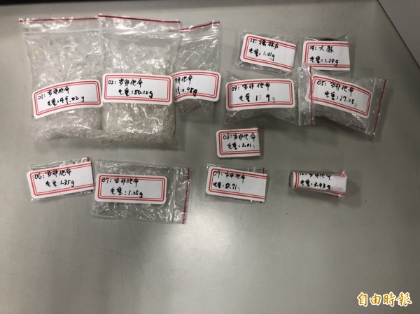 警方於陳男家搜到252克二級毒品。（記者陳薏云攝）