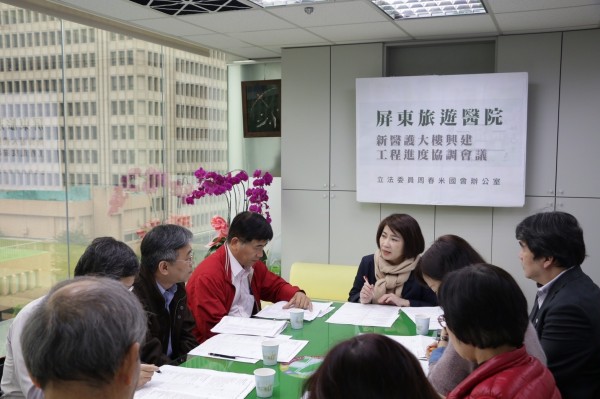 周春米協調下,營建署允諾縮短總工程進度,希望提前於110年底完工。(記者蔡宗憲翻攝)