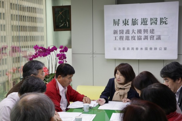 周春米協調下,營建署允諾縮短總工程進度,希望提前於110年底完工。(記者蔡宗憲翻攝)