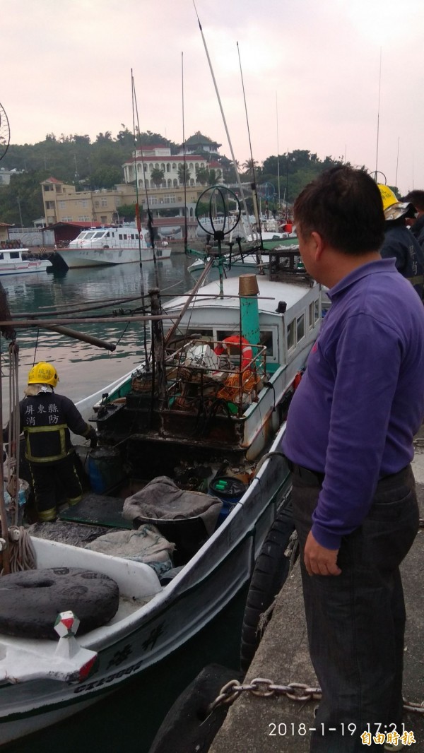 火勢很快就控制住。（記者葉永騫攝）