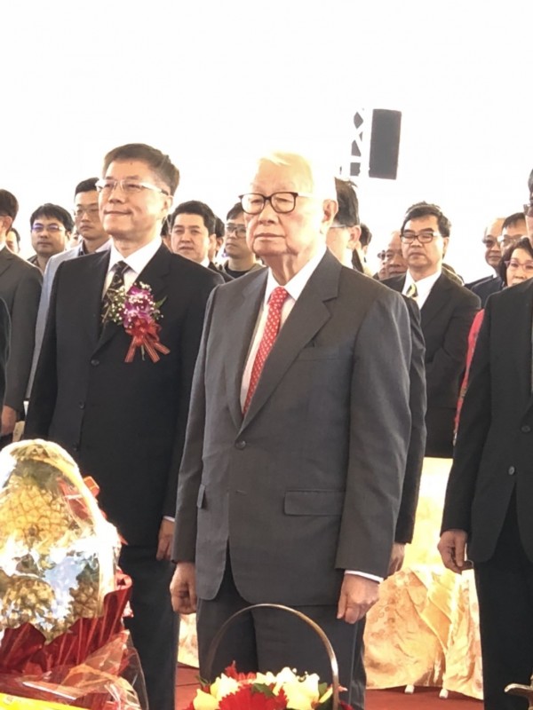 台積電董事長張忠謀今天主持南部科學工業園區的晶圓18廠第一期動土典禮。（台積電提供）