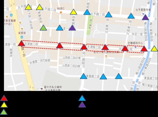 天津路年貨大街封路時段及交管時間。（記者許國楨翻攝）