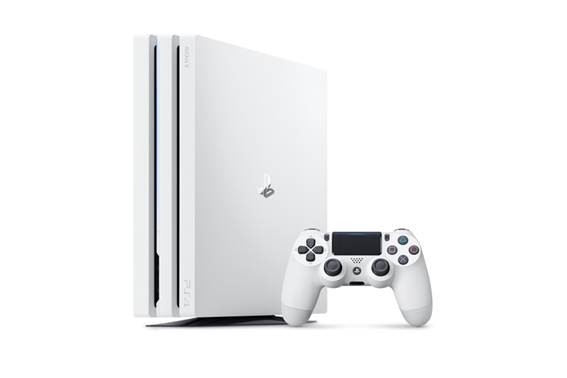 PlayStation 4 pro第一款新色「冰河白」。（台灣索尼互動娛樂提供）