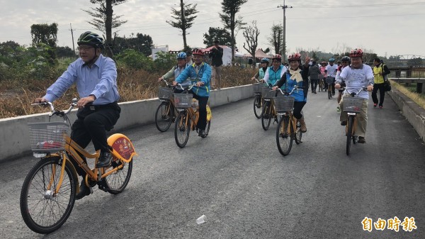 屏縣自行車道路網整合啟用。（記者羅欣貞攝）