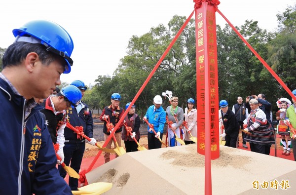 花博后里森林園區「原生密境」專區動土典禮。（記者張軒哲攝）