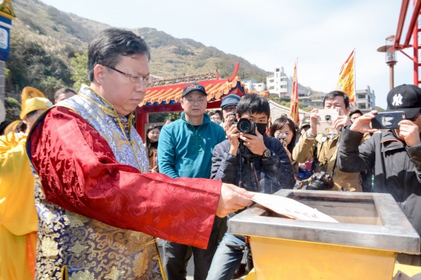 桃園市長鄭文燦今參訪馬祖。（記者許倬勛翻攝）