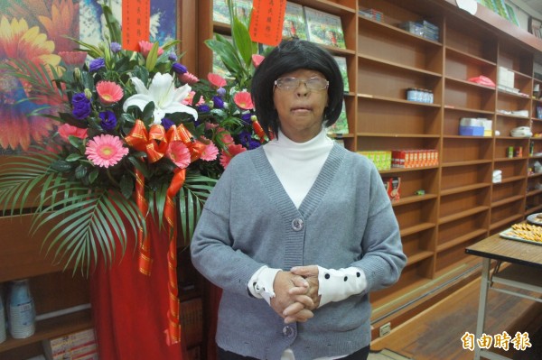 澎湖政治素人鄭美珠,率先成立縣議員競選總部。(記者劉禹慶攝)