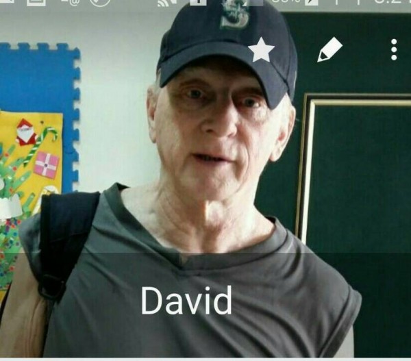 David的友人說，David是一個相當低調的人，不喜歡拍照，唯一留下來的照片是手機通訊裡的影像。（友人提供）