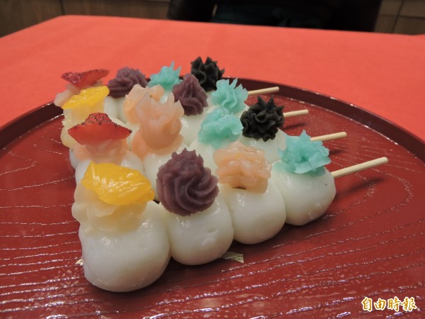 京都舞姬糰子是招牌商品。(記者張菁雅攝)