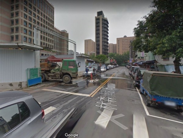 台北市林森南路61巷一處工地，發生一起工安意外（翻自Google〕
