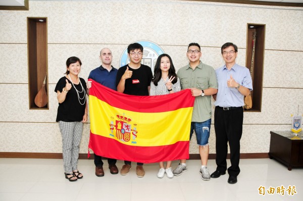 靜宜大學在「2018塞萬提斯西語賽」大放異彩。(記者張軒哲攝)