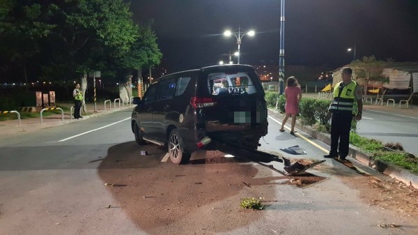 車禍現場。（記者王宣晴翻攝）