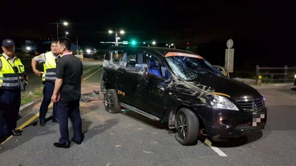 車禍現場。（記者王宣晴翻攝）