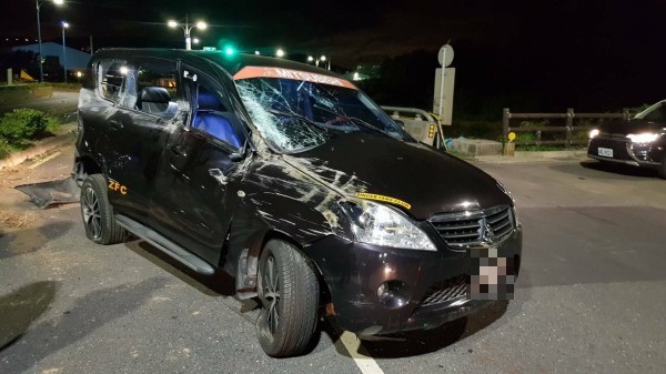 車禍現場。（記者王宣晴翻攝）