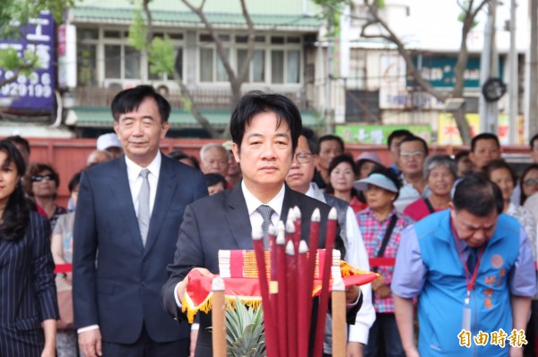 賴清德出席鐵路地下化先導工程開工典禮。（記者許倬勛攝）