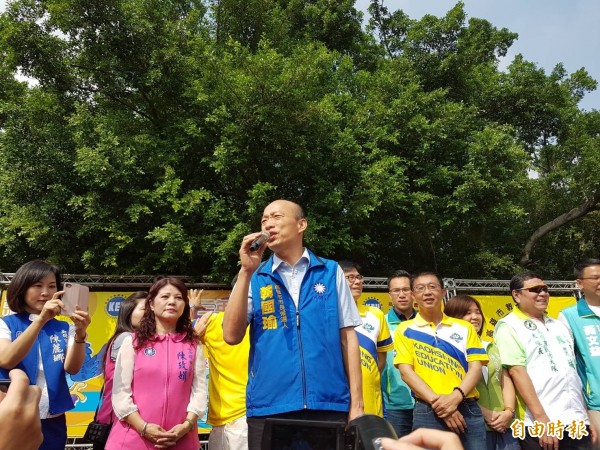 國民黨高雄市長參選人韓國瑜。（記者葛祐豪攝）