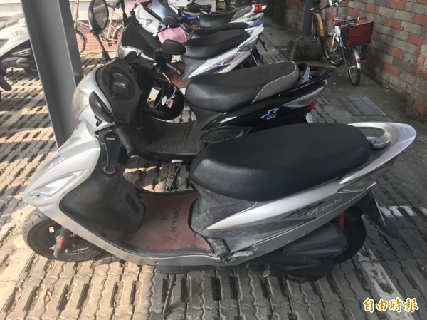張男借車女同事的機車是這一部。(記者黃淑莉攝)