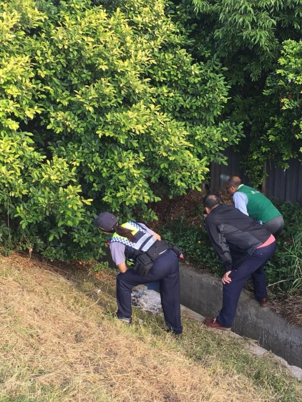 市議員游吾和樹林發現白骨,立刻報警到場處理。(摘自游吾和臉書)