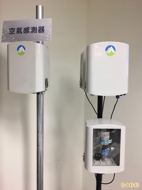 感測器目前已佈設3200點,更準確監測空品。(記者楊綿傑攝) 感測器目前已佈設3200點,更準確監測空品。(記者楊綿傑攝)