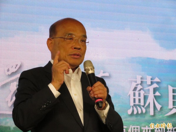 苏贞昌认为,新北市府官员违反行政中立,是上行下效的结果。(记者何玉华摄)