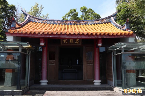 員山鄉忠烈祠位於員山公園內，原本是日本神社，國民政府時代才改建為忠烈祠。（記者林敬倫攝）
