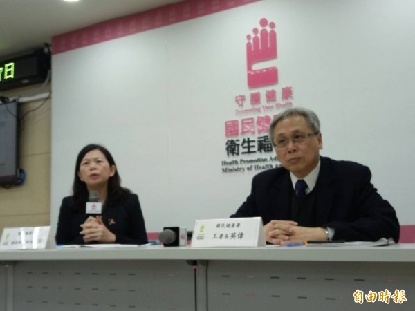 國健署今天公布癌症發生資料。(記者吳亮儀攝)