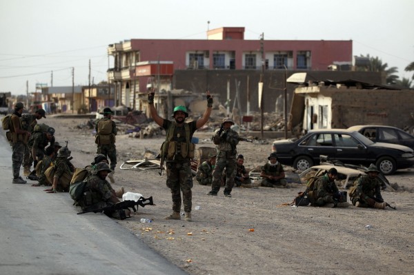 伊拉克政府軍打了勝仗。（法新社）