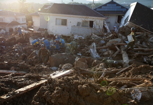 日本警察廳今(12)日公布,西日本暴雨災區至今遇難者已達200人。(路透)