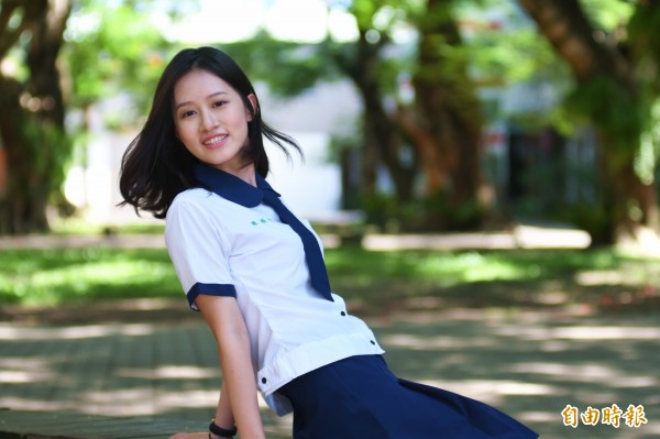 花蓮天主教海星中學,是花蓮公認「最萌高中校服」!(記者花孟璟攝)