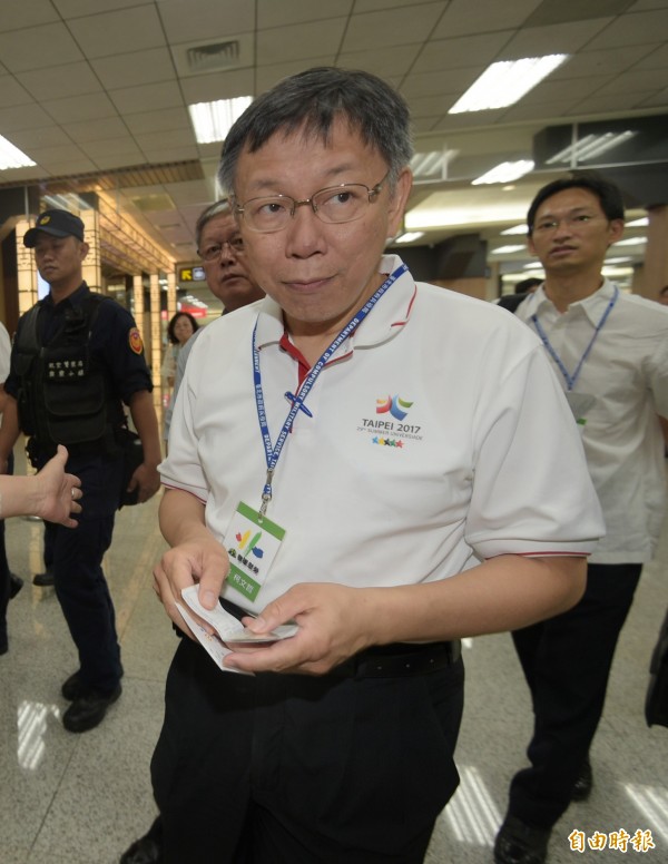 柯文哲前往澎湖參加秋節敬軍慰勞活動。(資料照,記者張嘉明攝)