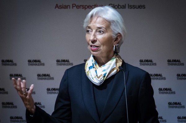 國際貨幣基金(IMF)總裁拉加德(Christine Lagarde)對「一帶一路」提出看法,認為參與國需要謹慎管理財政支出,以避免背上過多債務。(法新社)
