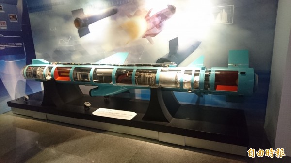 是在雄風二型飛彈基礎上發展成功的雄二E巡弋飛彈,如今傳出以成功研發「超音速型」。(記者羅添斌攝)