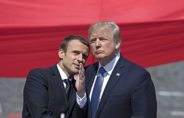 美國總統川普熱線法國總統馬克宏(Emmanuel Macron),過程中川普強調,美國願意用一切方法來停止北韓威脅。(歐新社)
