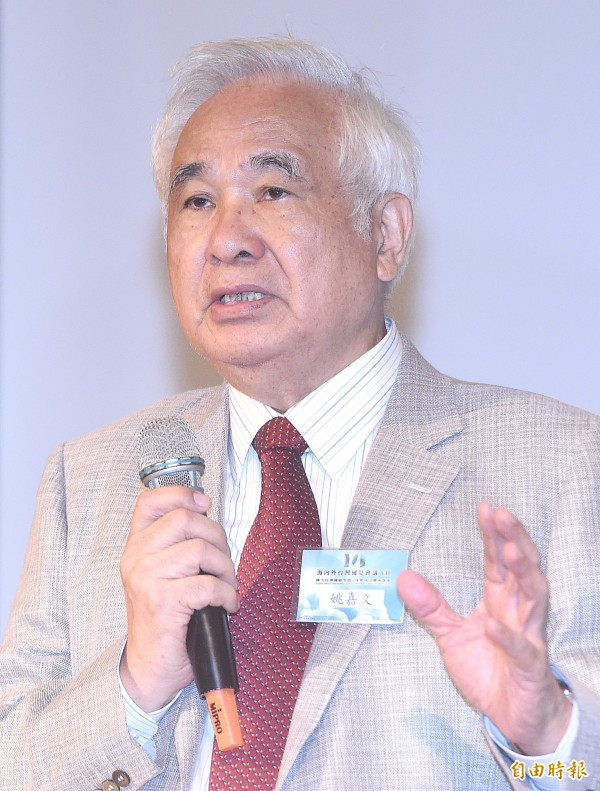 證實與柯見面，姚嘉文：柯P不承認親中。（資料照）